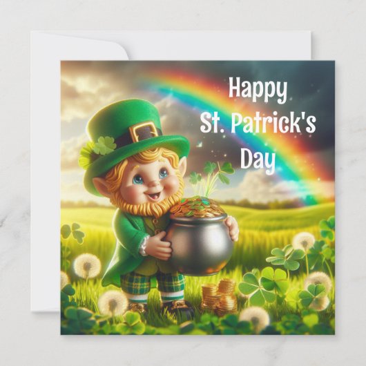 Carte de vœux de la Saint-Patrick Joyeuse Fête (Devant)
