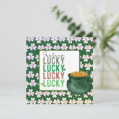 Carte de voeux de la Saint Patrick LUCKY (Debout devant)
