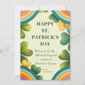Carte de vœux de la Saint-Patrick Lucky Shamrock (Devant)