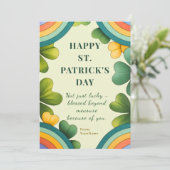 Carte de vœux de la Saint-Patrick Lucky Shamrock (Debout devant)