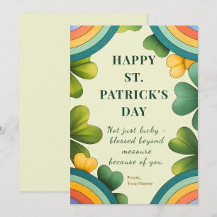Carte de vœux de la Saint-Patrick Lucky Shamrock