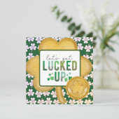 Carte de voeux de la Saint Patrick LUCKY UP (Debout devant)