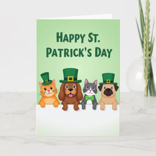 Carte de vœux de la Saint-Patrick pour les amis de (Devant)