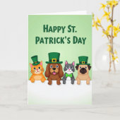 Carte de vœux de la Saint-Patrick pour les amis de (Fleur jaune)