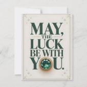 Carte de vœux de la Saint-Patrick Que la chance (Devant)