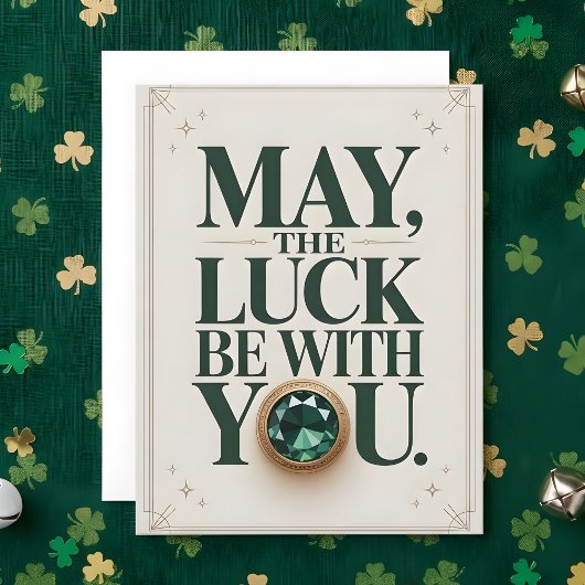 Carte de vœux de la Saint-Patrick Que la chance