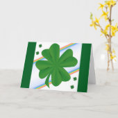 Carte de vœux de la Saint-Patrick Shamrock (Fleur jaune)