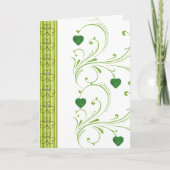 Carte de voeux de la Saint Patrick Shamrock Floral (Devant)