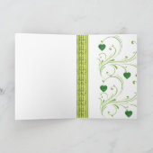 Carte de voeux de la Saint Patrick Shamrock Floral (Intérieur)