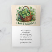 Carte de vœux de la Saint-Patrick Shamrock Irish B (Intérieur)