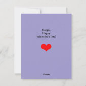 Carte de vœux de la Saint-Valentin (Dos)