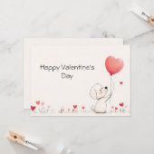 Carte de voeux de la Saint-Valentin ❤️ 🎈 (Devant/Arrière en situation)