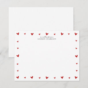 Carte de vœux de la Saint-Valentin à bordure de cœ