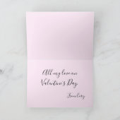 Carte de vœux de la Saint-Valentin à motif de cœur (Intérieur)