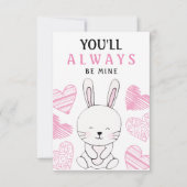 Carte de vœux de la Saint-Valentin au lapin mignon (Devant)