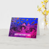 CARTE DE VOEUX DE LA SAINT-VALENTIN AVEC DES ANGES (Fleur jaune)