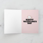 CARTE DE VOEUX DE LA SAINT-VALENTIN CHAT AMOUR VRA (Intérieur)