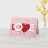 Carte de vœux de la Saint-Valentin – Cœurs d'amour (Fleur jaune)