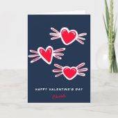 Carte de vœux de la Saint-Valentin Cœurs Rouges Mi (Devant)