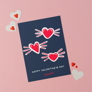 Carte de vœux de la Saint-Valentin Cœurs Rouges Mi
