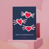 Carte de vœux de la Saint-Valentin Cœurs Rouges Mi