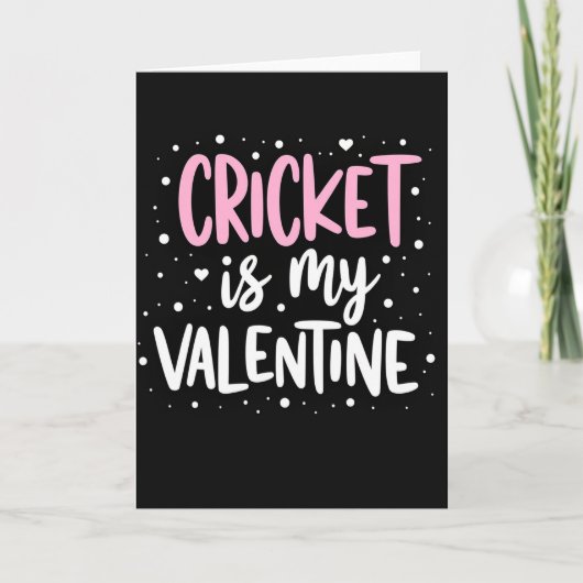 Carte de vœux de la Saint-Valentin Cricket (Devant)