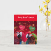 Carte de vœux de la Saint-Valentin de perroquets m (Fleur jaune)