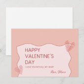 Carte de vœux de la Saint-Valentin douce (Devant / Derrière)