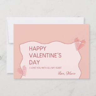 Carte de vœux de la Saint-Valentin douce