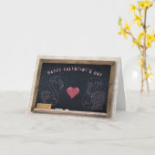 Carte de vœux de la Saint-Valentin flamants roses  (Fleur jaune)