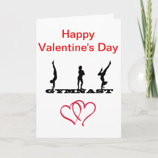 Carte de voeux de la Saint-Valentin Gymnast