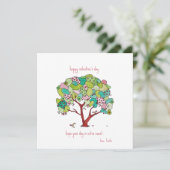 Carte de vœux de la Saint-Valentin Heart Tree Happ (Debout devant)