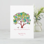 Carte de vœux de la Saint-Valentin Heart Tree Happ (Debout devant)