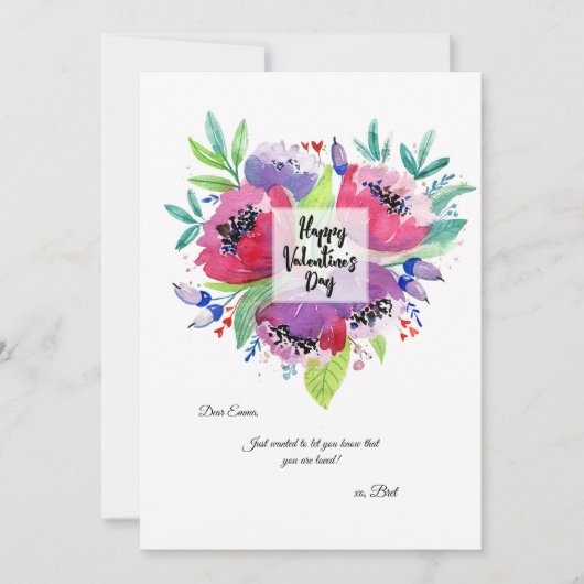 Carte de vœux de la Saint-Valentin Joyeuse (Devant)