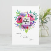 Carte de vœux de la Saint-Valentin Joyeuse (Debout devant)