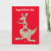 Carte de vœux de la Saint-Valentin Kangourous (Dos)
