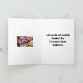 Carte de vœux de la Saint-Valentin Lilas de printe (Intérieur)