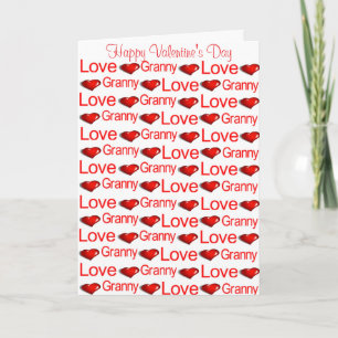Carte de vœux de la Saint-Valentin Mamie Cœur