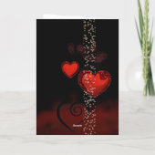 Carte de vœux de la Saint-Valentin noire avec des (Dos)