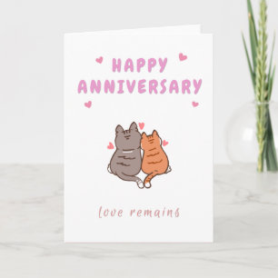 Carte de vœux de la Saint-Valentin pour chat