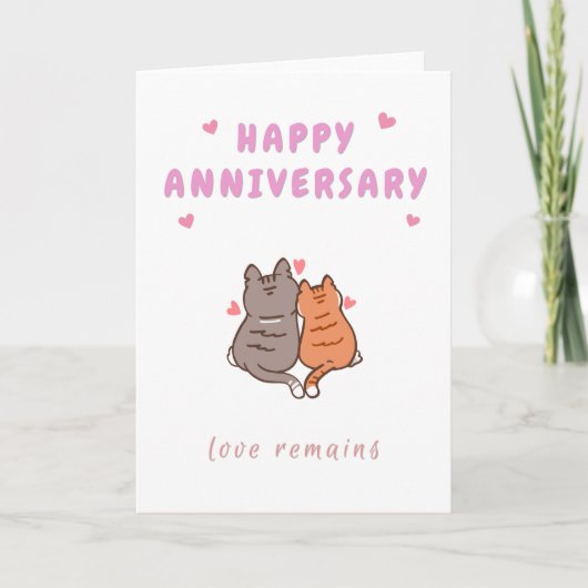 Carte de vœux de la Saint-Valentin pour chat (Devant)