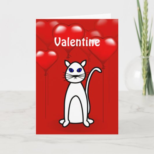 Carte de voeux de la Saint-Valentin pour chat (Devant)