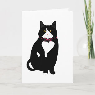 Carte de vœux de la Saint-Valentin pour chat