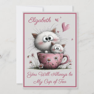 Carte de vœux de la Saint-Valentin pour chats très