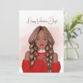 Carte de vœux de la Saint-Valentin pour un Chocola (Debout devant)