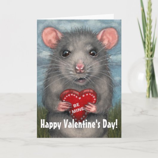 Carte de voeux de la Saint-Valentin Rat kmcorigina (Devant)