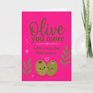 Carte de vœux de la Saint-Valentin Romantique Oliv