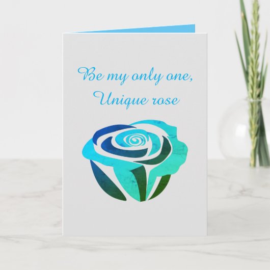Carte de vœux de la Saint-Valentin rose céleste (Devant)