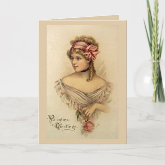 Carte de vœux de la Saint-Valentin victorienne (Devant)