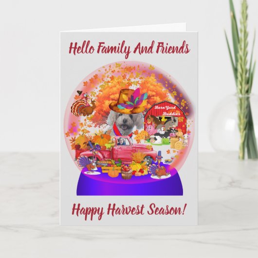 Carte de voeux de la saison d'action de grâce de r (Devant)